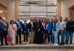 La presentazione dei restauro alla presenza delle autorità civili e religiose