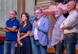 Il saluto dell'ex Sindaco Marco Gallo e ora Assessore regionale alla Montagna con cui anni fa iniziò la collaborazione