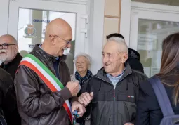 Il sindaco Ezio Donadio insieme ad Aurelio Fornero durante un momento dell'inaugurazione