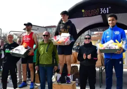 Presenti alla premiazione la vicesindaca Beatrice Aimar e l'assessore allo Sport Diego Bressi: primi assoluti 1° Matteo Bagnus (Valle Varaita), 2° Gabriele Canavese (Mondovì) e 3° Giacomo Aimar (Pinerolo)