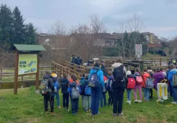 Gli alunni durante la dimostrazione