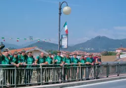 Gli Alpini del Gruppo Ana di Pinerolo raggiugno a piedi Cuneo e questa mattina hanno fatto tappa a Busca, accolti dal Sindaco e dal Gruppo di Busca