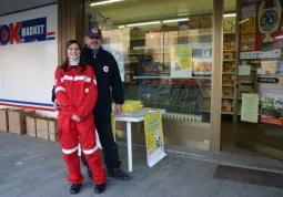 Alcuni momenti della Colletta alimentare a Busca dello scorso anno