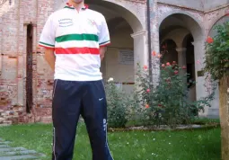 Lorenzo Alladio con la maglia di campione d'Italia