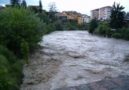  Il Maira dal ponte Biandone alle ore 8,30 di questa mattina