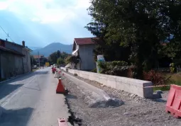 I lavori lungo la strada provinciale in zonaSan Rocco