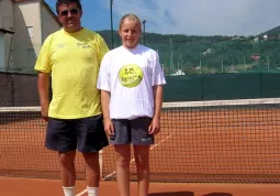 Izzy con Remo Dasio del Tennis Club Busca