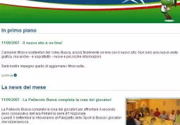 L'home page del sito rinnovato