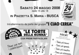 Appuntamento sabato 24 maggio in piazza Santa Maria