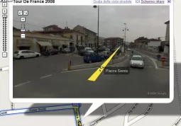 Piazza Savoia nel percoso del Tour de France su Google Maps