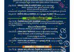 BUSCA EVENTI. Volantino di Carnevale retro